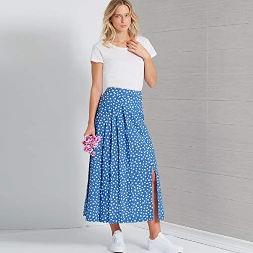 Patron New Look 6659 Jupe plissée pour femme avec ou sans ouverture fendue sur le devant