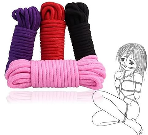 S'M 10m corda di cotone morbida e ispessita fatta a mano Set di 4 colori diversi