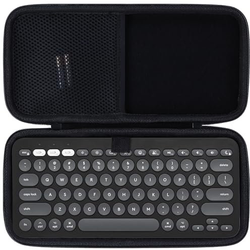 Lebakort Hard Case Compatible with Logitech Pebble Keys 2 K380s K380 Keyboard (Graphite Case)