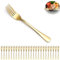 ReaNea Fourchettes à dîner en or 24 pièces, fourchettes de table en acier inoxydable placage or titane pour la maison, le restaurant, le mariage, les fêtes, les événements