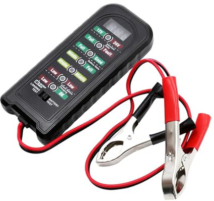 12V 24V Car Battery Tester Fault Detector Alternator Diagnostic Tool LED Indication Battery Checker For Motorcycle Truck