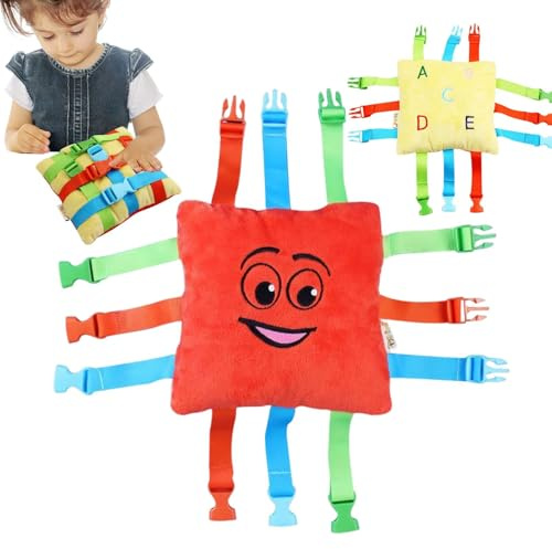 Loop Of Pillows Toy - Looks Like Plush Doll | Educational Learning Toys For Basic Skills Travel Of Fine Motor Skills, Party Gifts, Sensory Ring Cushion,