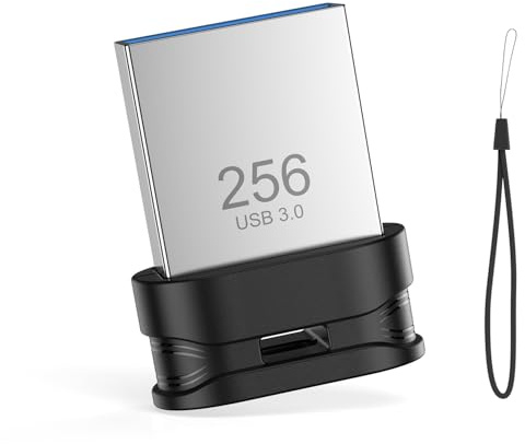 256GB USB 3.0 Flash Drive, Mini Thumb Drive Waterproof Memory Stick with Lanyard Hole Plug and Play Portable USB Stick Storage for Computer Laptop Smart TV, Black