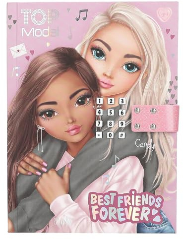 Depesche 13723 TOPModel My BFF - Tagebuch mit Zahlen-Code und Sound, Buch mit 80 linierten und bunt illustrierten Seiten