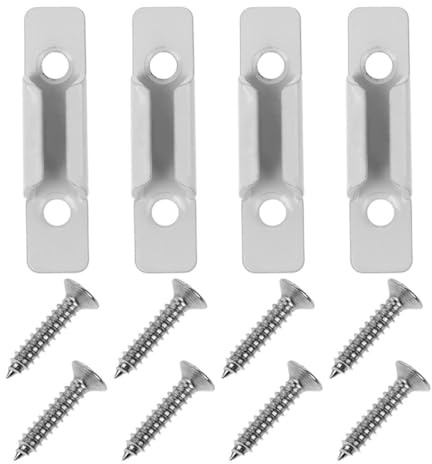 Uonlytech 4 Piezas de Cerradura para Ventana Corrediza de Aleación de Zinc de Color Blanco, Accesorio de Pestillo de Seguridad Ajustable para Herrajes de Ventanas Abatibles y Puertas