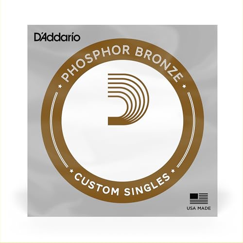 D'Addario PB047 Fosforbronslindad lös sträng för akustisk gitarr, 0,047 gauge