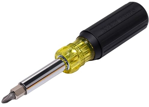 Klein Tools 32500 11-in-1 Screwdriver/Nut Driver Set, 8 Bits (Phillips, Slotted, Torx, Square), 3 Nut Driver Sizes, Cushion Grip Handle