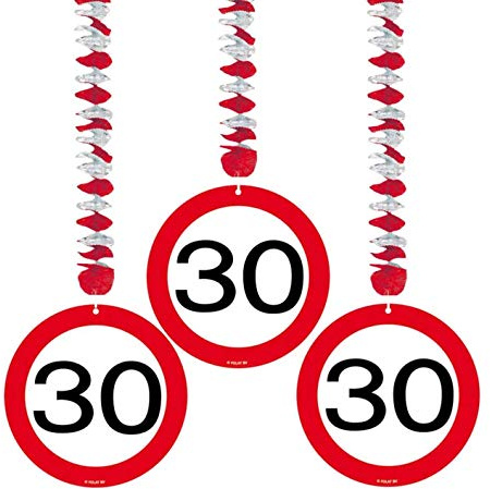 Folat 05129 - Rotorspirale - Verkehrszeichen - 3 STK. - Zahl: 30