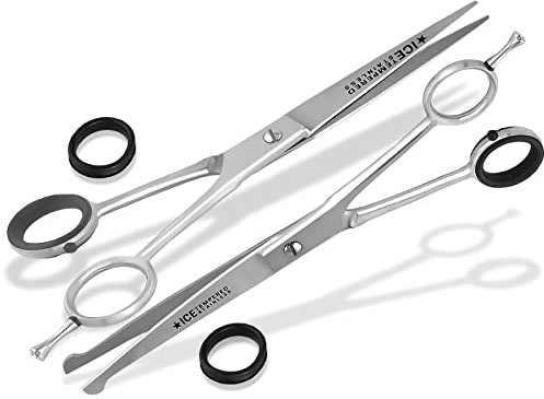 Premium Fellscheren-Set Hunde Haarschere 20,32 cm 8 Zoll mit Mikroverzahnung Gerade Ausführung