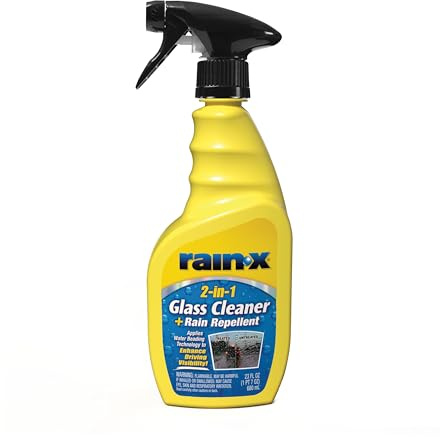 Rain-X 5071268 2-in-1 Glass Cleaner and Rain Repellant, 23 oz. (Pack of 1) - Provides a Streak-Free Clean for Automotive Glass While Preventing Sleet, Snow, Ice, and Road Spray Build Up