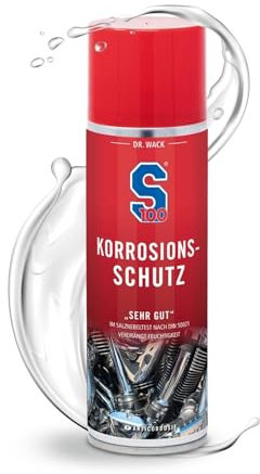 DR. WACK S100 Korrosions-Schutz für Motorrad 300 ml - Korrosionsschutz Spray gegen Rost & Feuchtigkeit - Motorrad Winterpflege - Gummi-, Lack- & Kunststofffreundlich - Hochwertige Motorradpflege