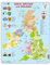Larsen K18 Great Britain Age 6+ & Ireland Political Map Jigsaw Puzzle - English Edition - 48 Pieces | Educational Map Puzzle for Ages 6+ | Boxless Tray & Frame
