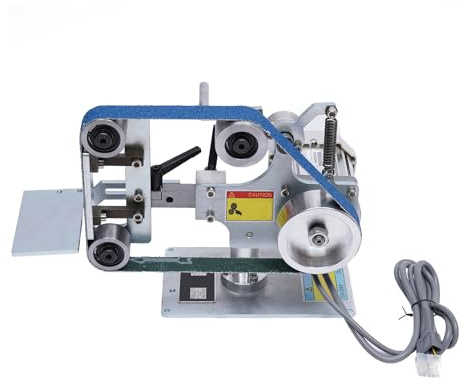 0,55 KW DC brushless Levigatrice a nastro, kit di levigatrice a nastro multifunzione da tavolo, verticale e orizzontale, rettificatrice a nastro (velocità di linea 30 M/S)