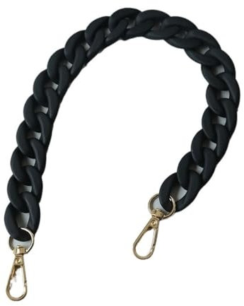 WQQYU6HKF Reemplazo de la Correa del Bolso 40cm Women Bag Strap Replacement Wide Bag Chain Advanced Chain Accessories Fashion Bag Accessories para Correas Cruzadas(Negro)