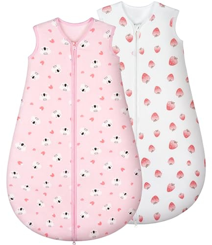 Yukkidds Baby Sleeping Bag 1.5 Tog, Cotton Sleep Sack 6-12 Months