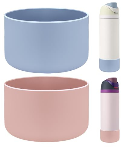 HEYSKAY Lot de 2 bottes en silicone pour bouteille d'eau Owala de 700 ml, manchon de protection antidérapant pour bouteille d'eau Owala Twist, FreeSip and Flip en acier inoxydable, sans BPA, base