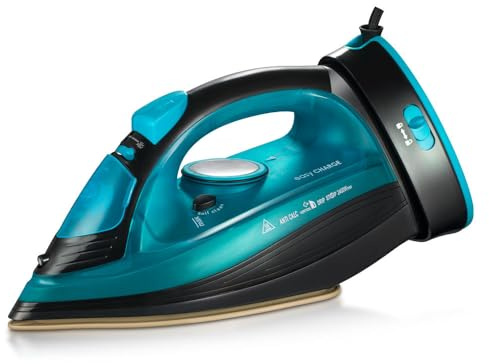 Bügeleisen, Dampfbügeleisen 2400W Kabelloses Dampf Bügeleisen mit Keramiksohle Dampfbügeleisen mit Variabler Dampffunktion, Selbstreinigungs, Sprühwasserfunktion, Antikalk, Tropfstopp