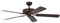 Pepeo Gmbh Ventilatore da Soffitto Potkuri, Bronzo Invecchiato/Mogano, 132 Cm