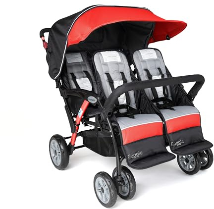 Gaggle Passeggino Quad Stroller 4 posti Foundations Sport - Rosso