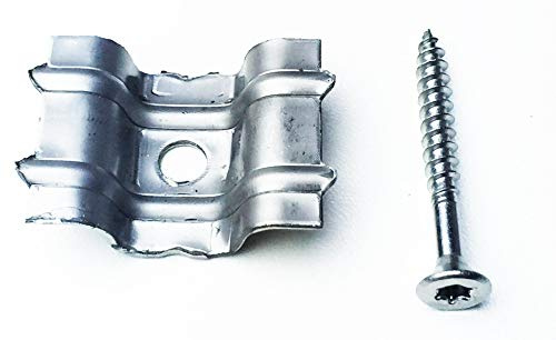 HPS® - 100 clip per terrazze in acciaio inox + vite per sottostruttura in legno, clip HPS per il fissaggio di terrazze in legno