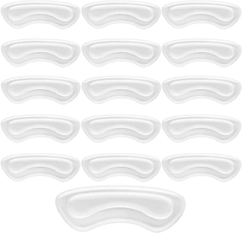 Lot de 16 protections de talon transparentes pour chaussures trop grandes, coussinets épais en gel pour chaussures contre les glissements et les frottements, parfaites pour les nouvelles chaussures