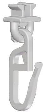 Generisch Drehgleiter Gardinengleiter für Aluminium-Gardinenschienen mit 6 mm Laufkanal