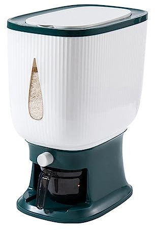 Juwacoo 10 Kg Müslispender, Rice Dispenser Cornflakes, Cornflakes Behälter Waschpulver Box, Cereal Dispenser Reisbehälter, Großer Reisvorratsbehälter Getreidebehälter Lebensmittelspender