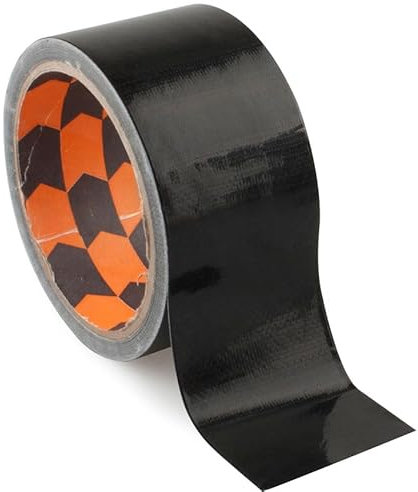 PRENDELUZ Cinta Americana Compacta 10m x 50mm Negra - Resistentes, adhesivas, ideales para reparaciones y manualidades en el hogar y oficina.