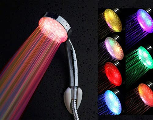 Pommeau de douche LED avec lumière changeante - 7 couleurs - Pommeau de douche automatique réglable - Économie d'eau - Économie d'eau - Pas besoin de piles