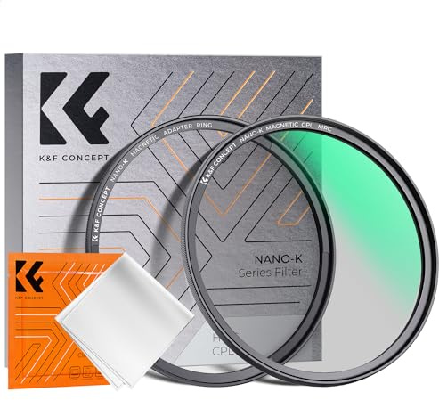 K&F CONCEPT 58MM Magnetic Polarising Filter Circular Polarizing CPL, Ultra Slim, Japan Optics, Multi Coated (Nano-K Series)
