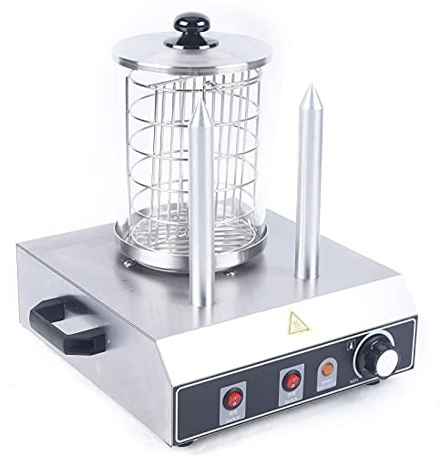 Chauffe-saucisses, réchaud à saucisses, appareil de cuisson à saucisses, chauffe-saucisses, en acier inoxydable, température réglable de 0 à 185 °C, pour la maison, restaurant, café, boulangerie
