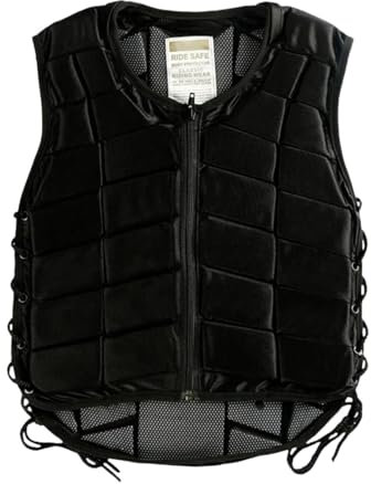 Amagogo Gilet da Equitazione Protettivo Imbottito per Bambini, Ragazzi e Ragazze (Nero), L