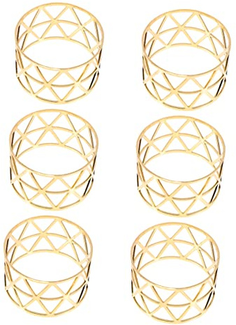 Alipis 6 Piezas Servilleteros Hebillas para Servilletas Delicados Anillos para Servilletas De Inoxidable Adornos para Hogar Anillos para De Mesa Plateados