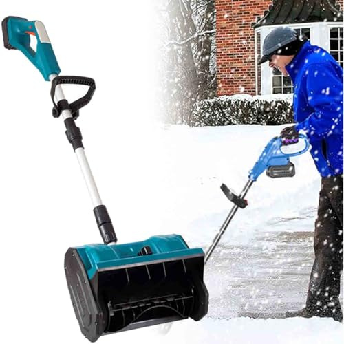 Pala de nieve inalámbrica sin escobillas, barredora de nieve manual eléctrica, 33 cm de ancho, herramienta compacta de limpieza de nieve para uso doméstico y carretera