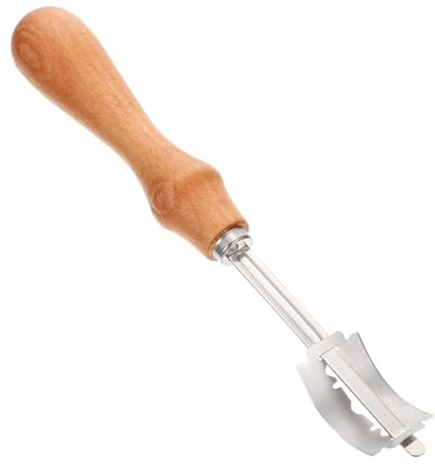 TOYANDONA Cuchillo para Cortar Pan Profesional con Mango Acero Inoxidable Greñador y Rebanador Preciso para Panadería y Repostería Herramienta Segura y Duradera para Chefs y Aficionados
