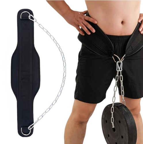 LAKPYN 1 Pièces Ceinture Lestée Musculation, Ceinture de Musculation avec chaîne, Ceintures Lestée de Haute Qualité pour Gymnastique, Fitness, Poids, Tractions