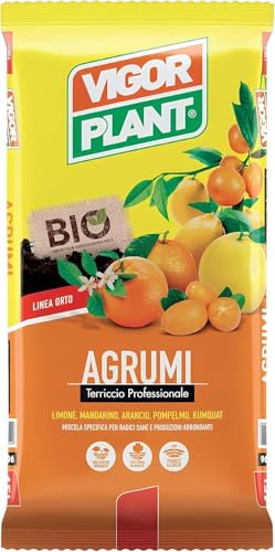Terriccio Agrumi Professionale 20L | Substrato per Limone, Arancio, Mandarino, Pompelmo e Kumquat, con Pomice e Fibra di Cocco, Drenante e Nutriente per Vasi e Rinvaso 20L