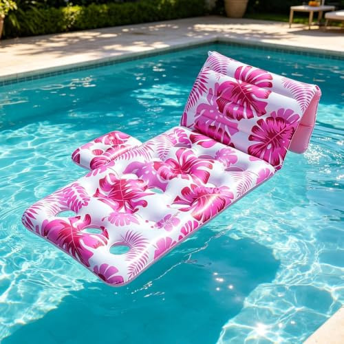 Pool Floats Heavy Duty Lounge Chair | Pool Float Chair Outdoor Lounger for Lake River Beach Backyard Summer Party Outdoor Travel Vacation Camping