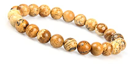 GD GOOD.designs Chakra Perlenarmband aus 8 mm Meeressediment Jaspis Natursteinen (beige) beigefarben sandfarben Chakraarmband Frauenarmand Herrenarmband beigesarmband armbandbeige Yogaarmband