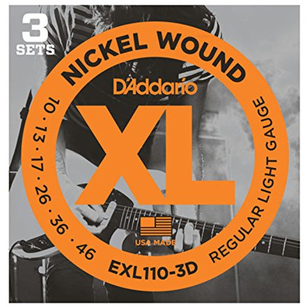 D'Addario E-Guit.Strings 10-46 EXL110-3D Nickel Wound 3 Sets - Strängar för elgitarr