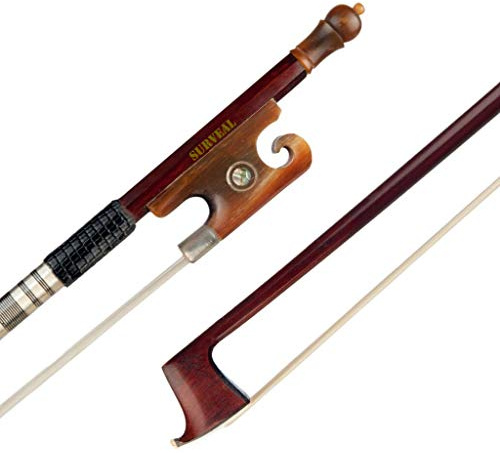 SURVEAL Arco per Violino 4/4 in Legno Brasiliano con Capelli di Cavallo Mongolo Naturali di Alta Qualità