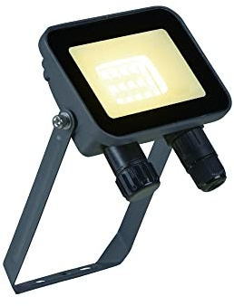 SLV Vägg- och takuppbyggnadslampa Floodi S/belysning för väggar, vägar, ingångar, LED-spot utomhus, bygglampa utomhus, trädgårdslampa, takstrålkastare/IP65 3000 K 9,3 W 1040 lm antracit