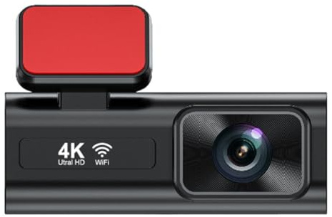Fangxuee Mini Cámara de Tablero para Auto con WiFi 4K, DVR, Lente Dual Frontal y Trasera 1080P, Visión, Monitor de Estacionamiento, Cámara de Seguridad de Caja Negra.