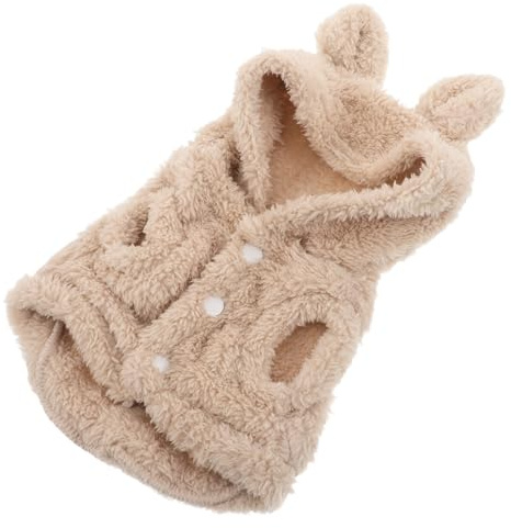 Muelodsic Felpa Con Cappuccio Con Orecchie Da Coniglio Per Piccoli Animali Maglioncino Invernale in Poliestere Per Cani Gatti E Conigli Cappottino Leggero Per Protezione Dal Freddo E Comfort Quotid