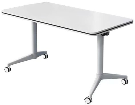 GUODDM Table De Conférence Pliante - Bureau De Salle De Conférence, Grandes Tables De Réunion Mobiles Modernes, Table De Séminaire en Acier avec roulettes Silencieuses, pour Bureau(120 * 40 * 74CM)