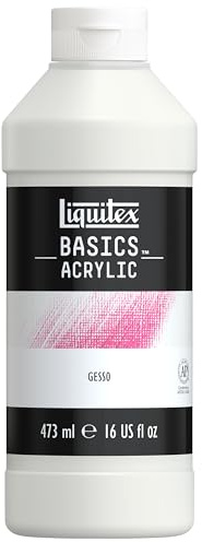 Liquitex BASICS Gesso Surface Prep Medium, 473ml (16-oz) Bottle, White