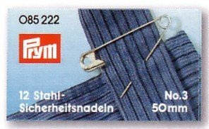 Prym 085224 - Spille di sicurezza ST 27/38/50 mm, colore: Argento