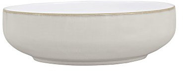 Denby - Natural Canvas Large Serving Bowl - Dishwasher Microwave Safe Crockery 2L, 24.5cm - Beige, White Ceramic Stoneware Tableware - Chip & Crack Resistant, Cream