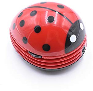 Art&Beauty Red Beetle Shaped Portable Corner Desk Table Top Vacuum Cleaner Mini Cute Vacuum Cleaner Dust Sweeper