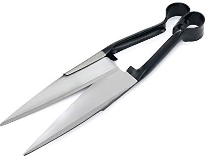 Sheep Shear Grass Shear Alpaca Shears R Shaped Design For Large Thick-Haired Animal Grooming (Black)